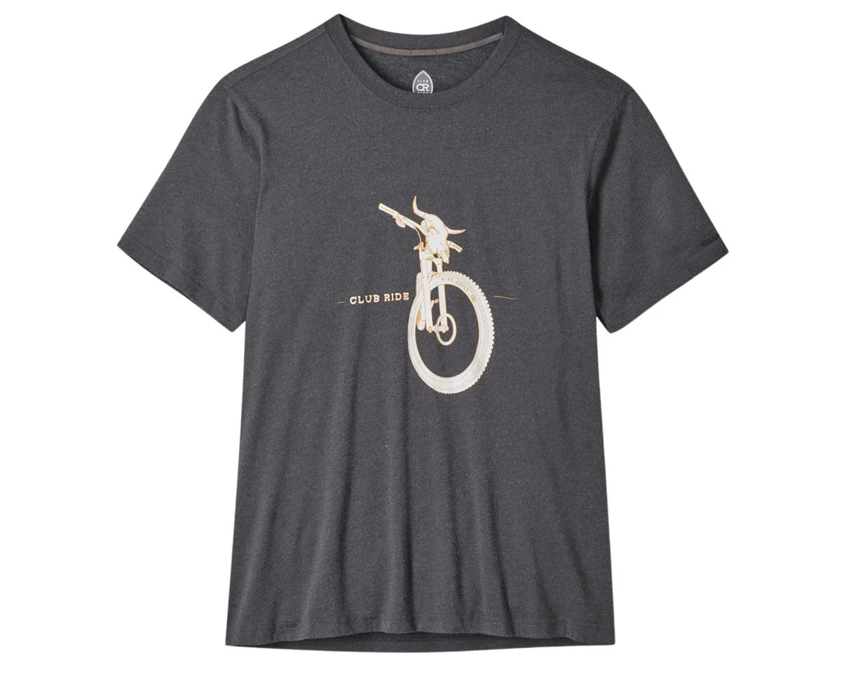 Club Ride Apparel Bamboo Blend Bull T-Shirt (Asphalt) (S)